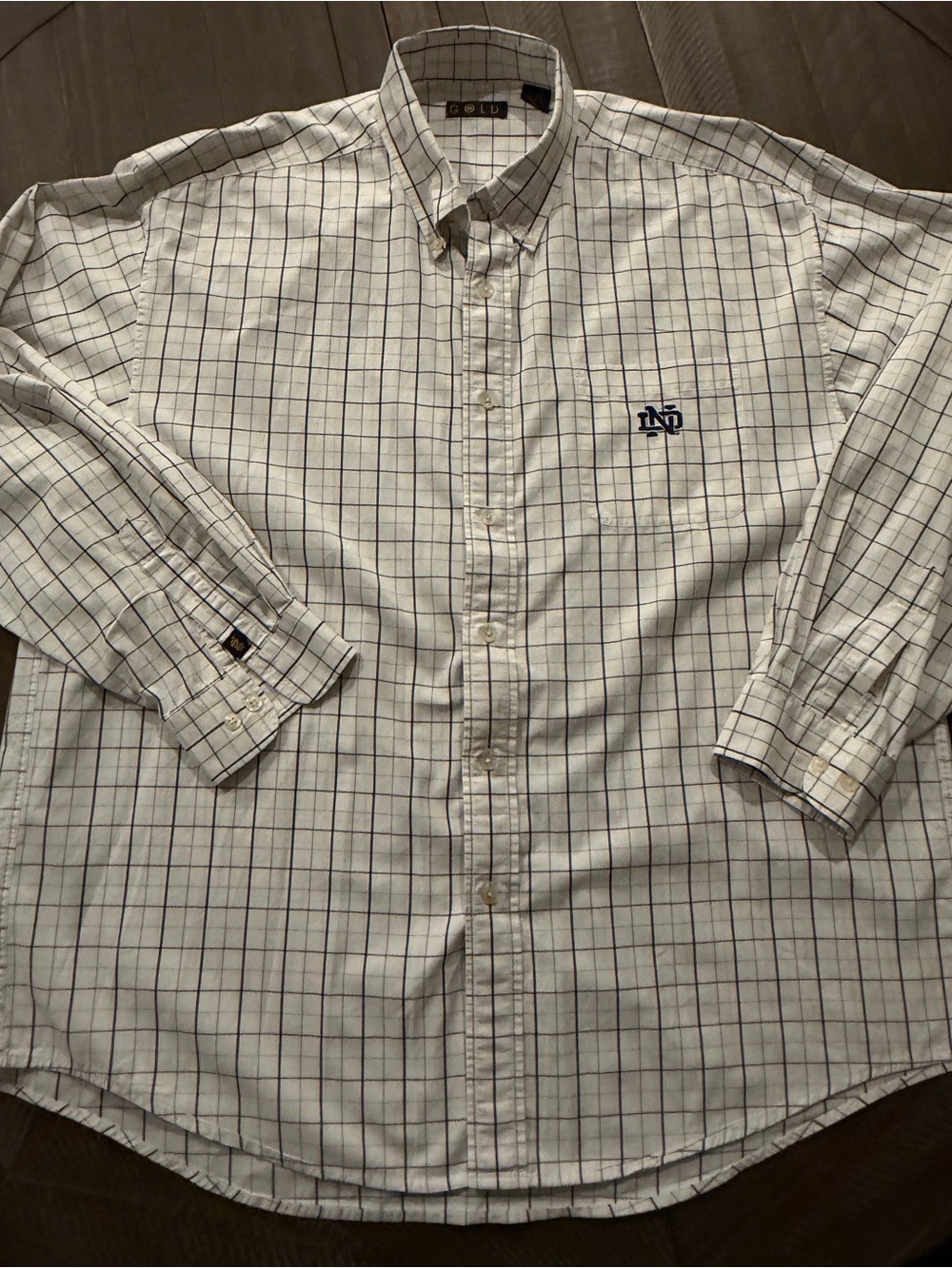 Vintage Notre Dame Fighting Irish Button-Up Shirt – XL